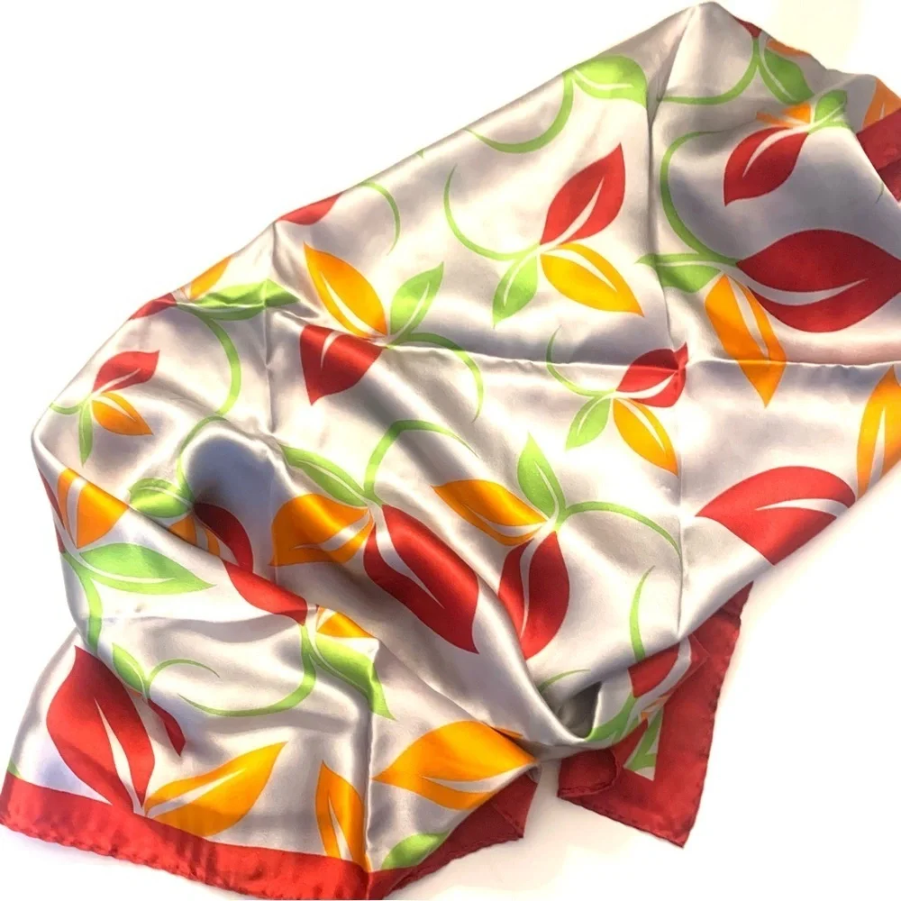 FASHION SCARFS Vintage Botanical Silk Scarf